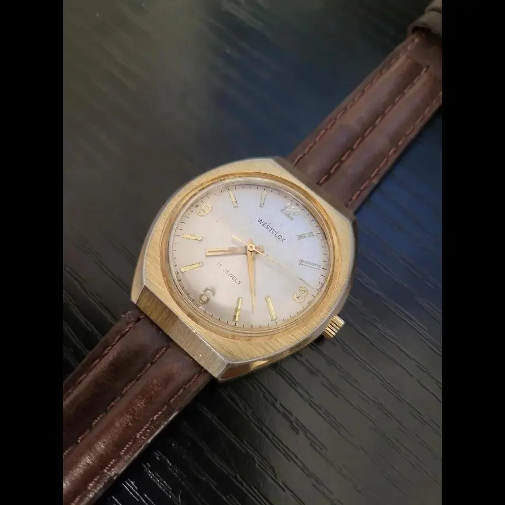 RARE Vintage Westclox 1980s 17J Mechanical Men's Watch